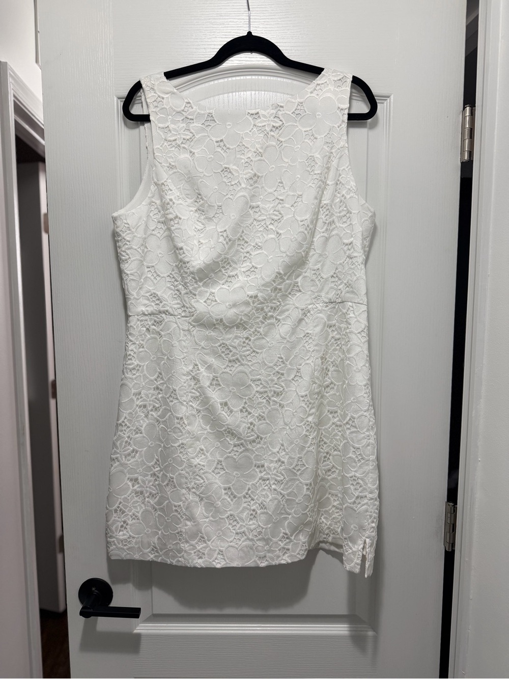 Lilly Pulitzer White Floral Lace Sleeveless Mini Dress